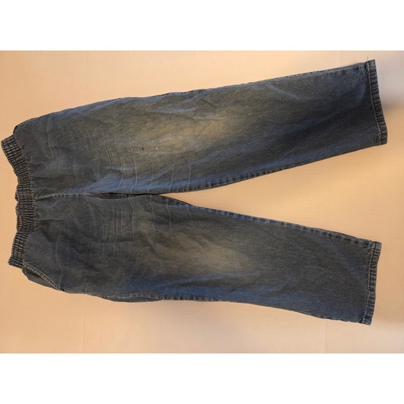 chic Denim - Vintage Chic Petite Womens Elastic Waist Denim Jeans Straight Leg Blue Size 16P
